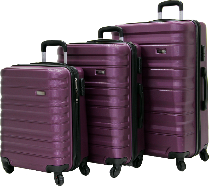 Cambridge Polo Club Plbvl30007, Abs 3-Piece Suitcase, Purple