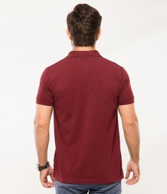 Polo Tshirt Men Claret Red-2