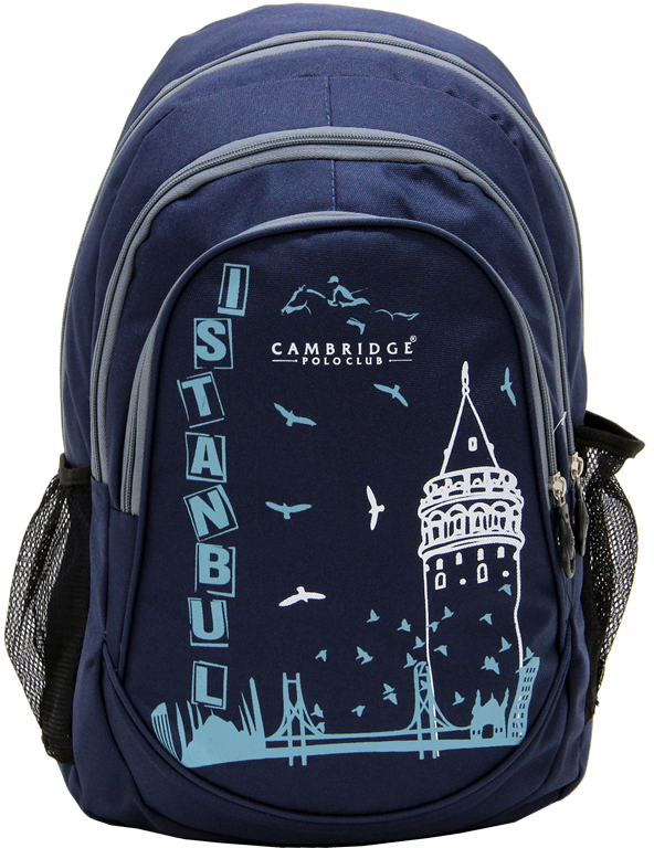 Cambridge Polo Club, Istanbul Backpack, Navy Blue