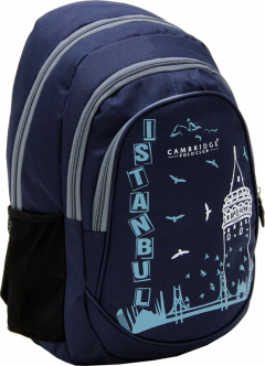 Cambridge Polo Club, Istanbul Backpack, Navy Blue-1