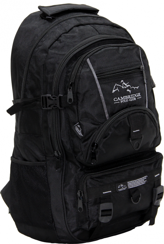 Cambridge Polo Club Pldgc90004, Mountaineer Backpack, Black