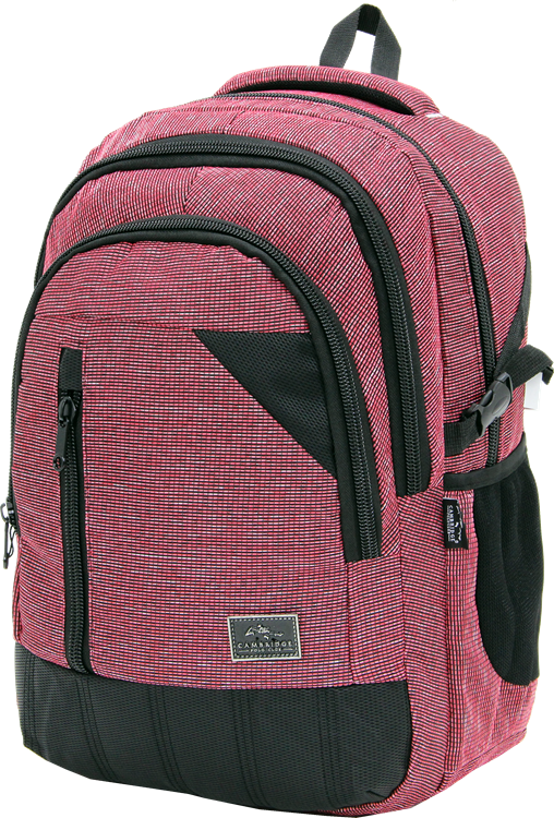 Cambridge Polo Club, Woven Fabric Backpack, Red