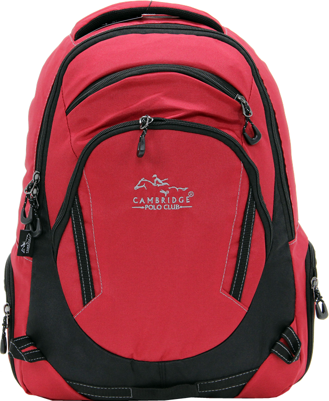 Cambridge Polo Club, Laptop Backpack, Red