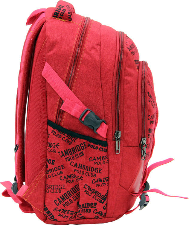Cambridge Polo Club, Canvas Backpack, Red