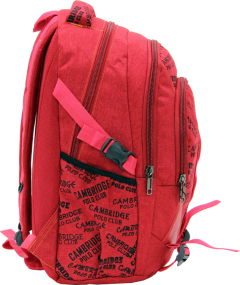 Cambridge Polo Club, Canvas Backpack, Red-2
