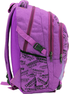 Cambridge Polo Club, Canvas Backpack, Purple-2