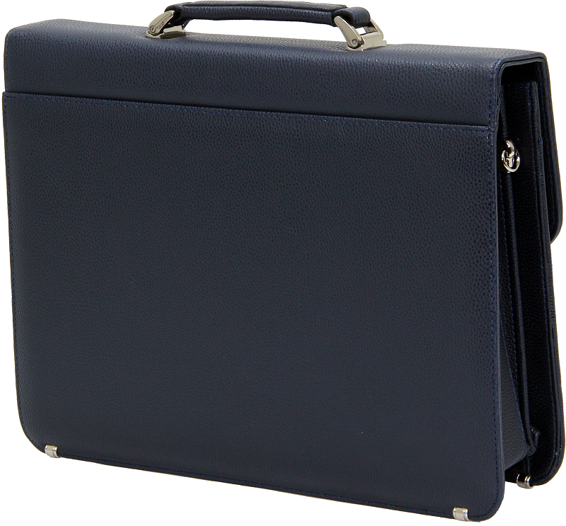 Cambridge Polo Club, Combination Lock Artificial Leather Briefcase, Navy Blue