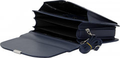 Cambridge Polo Club, Combination Lock Artificial Leather Briefcase, Navy Blue-3