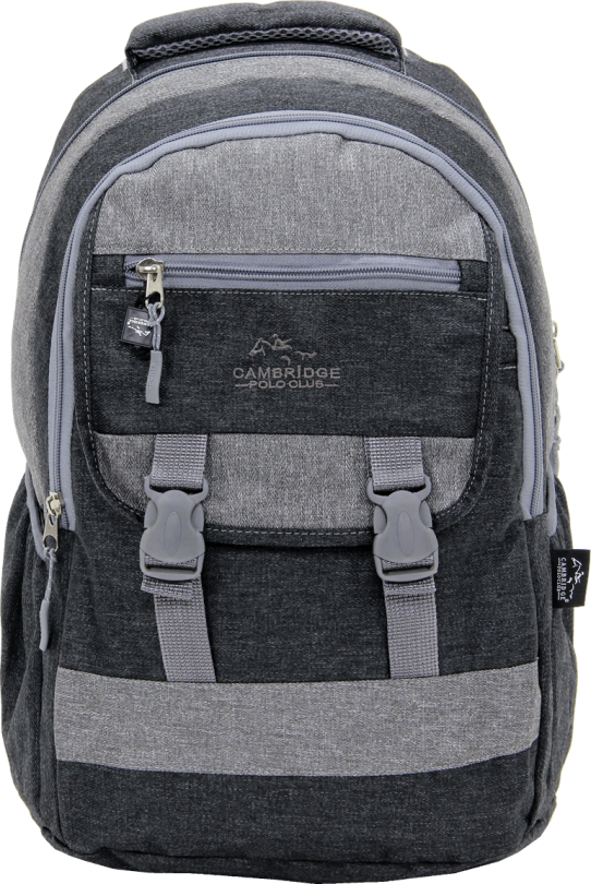 Cambridge Polo Club Plcan1684, Jeans Fabric Backpack, Black