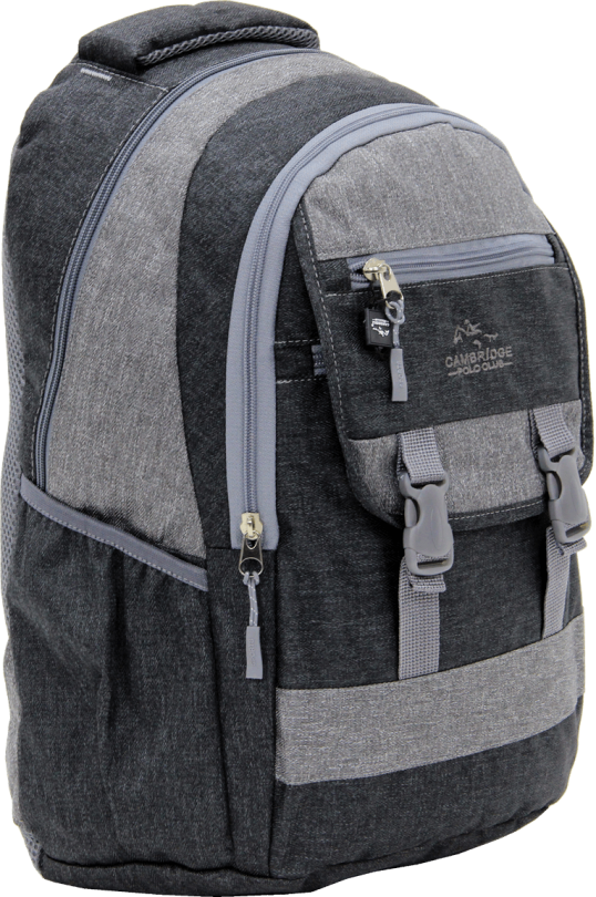 Cambridge Polo Club Plcan1684, Jeans Fabric Backpack, Black