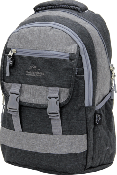 Cambridge Polo Club Plcan1684, Jeans Fabric Backpack, Black-2