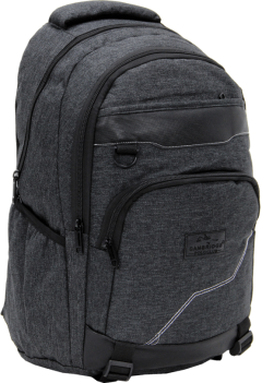 Cambridge Polo Club Plcan1685, Jeans Fabric Backpack, Black-1