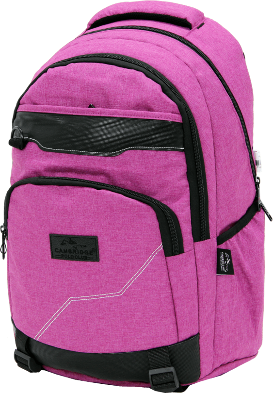 Cambridge Polo Club Plcan1685, Jeans Fabric Backpack, Pink