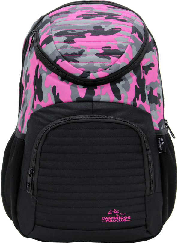 Cambridge Polo Club Plcan1660, Camouflage Backpack, Pink