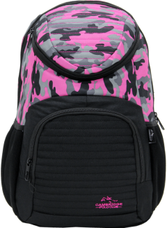 Cambridge Polo Club Plcan1660, Camouflage Backpack, Pink-0