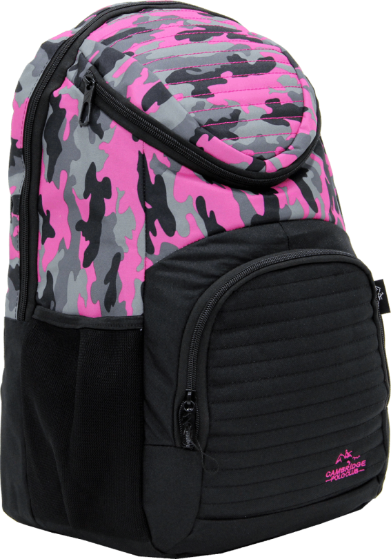 Cambridge Polo Club Plcan1660, Camouflage Backpack, Pink