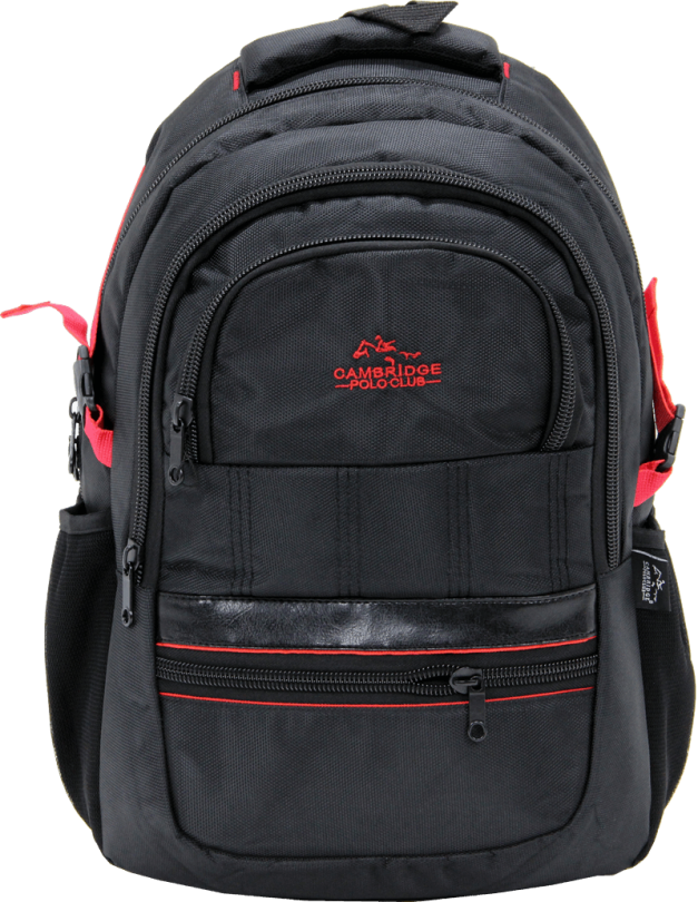 Cambridge Polo Club Plcan1727, Thick Fabric Backpack, Red