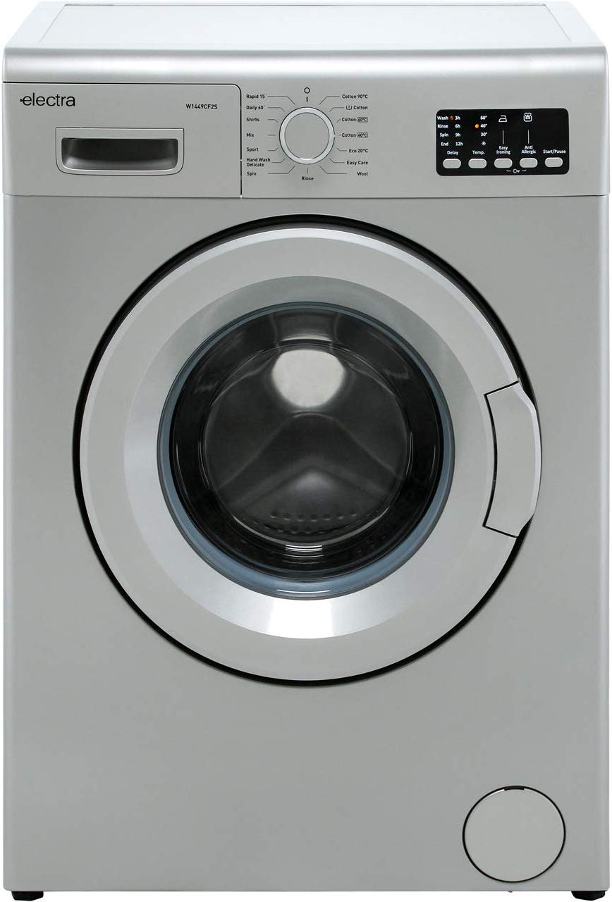 Silver Electra W1449CF2S A+ Rated Freestanding Washing Machine 