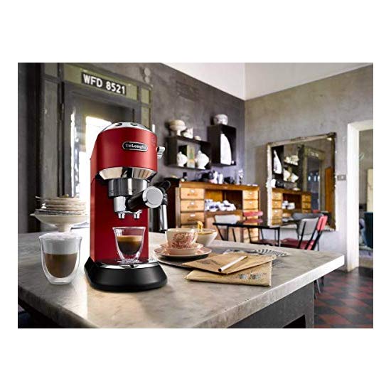 De Longhi Dedica Style Ec685r Traditional Pump Espresso Machine Red