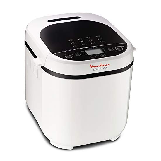 Plastic 31 x 29 x 29 cm One Size White Moulinex Bread Maker with Programmes 