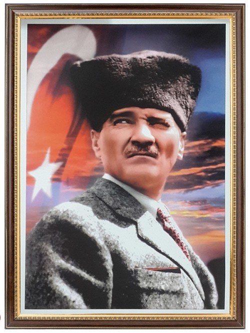 Akyazı Atatürk Posteri , Lüks Çerçeve, 50×70 – 3