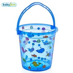 Babyjem Desenli Bebek Banyo Kovası Mavi-0