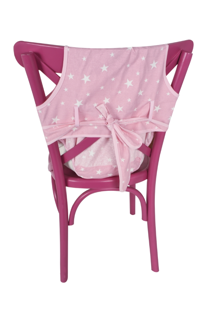 Sevi Bebe Kumaş Mama Sandalyesi - Pembe Yıldız