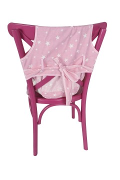 Sevi Bebe Kumaş Mama Sandalyesi - Pembe Yıldız-1
