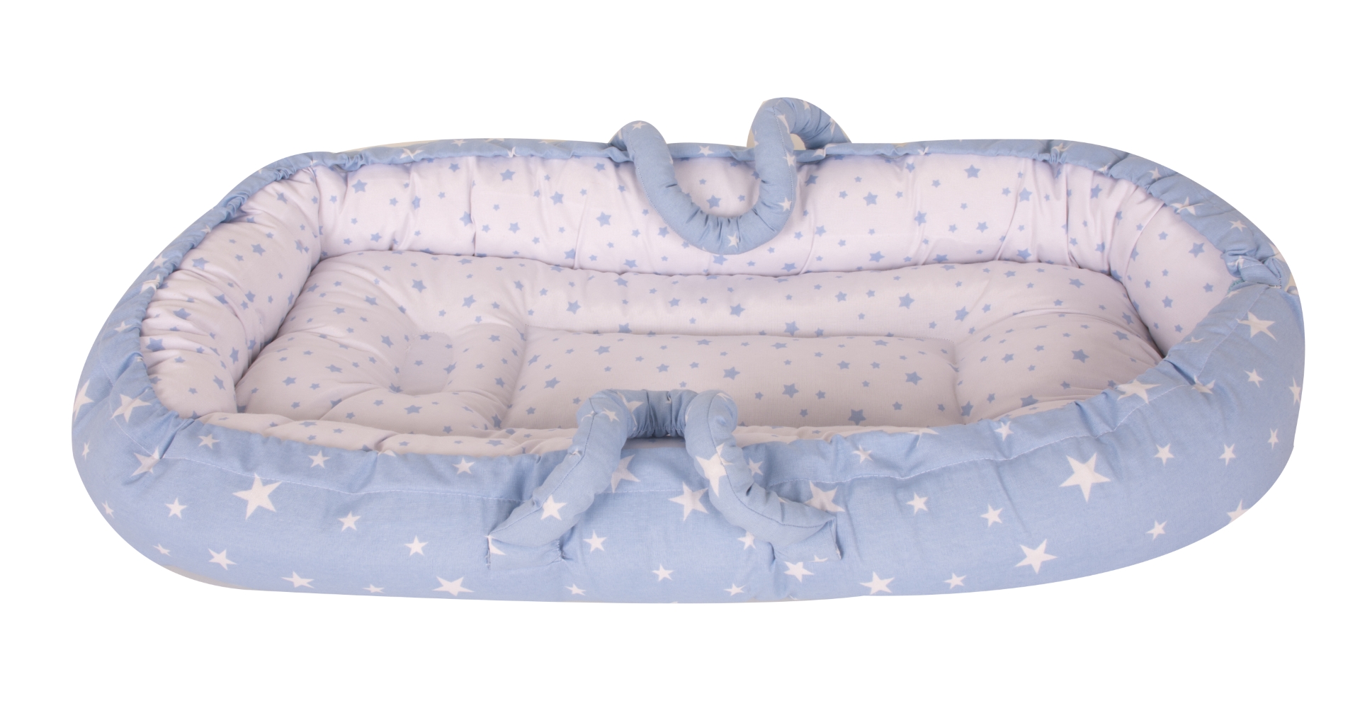 Sevi Bebe Anne Yanı Bebek Yatağı - Mavi Yıldız