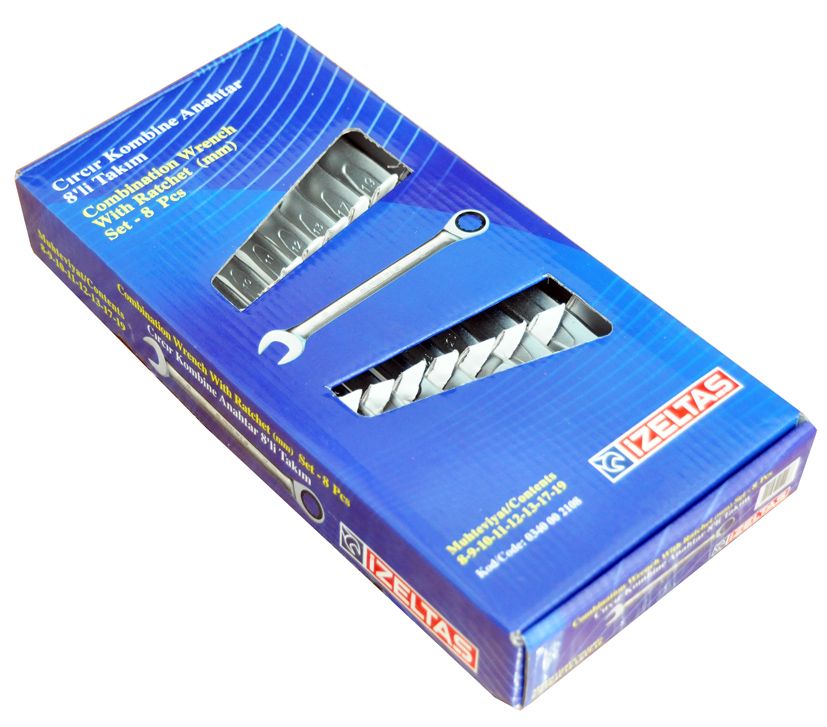 İzeltaş Kombine Cırcır Anahtar 8 Parça