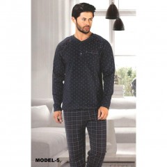 İki İplik Kışlık Şardonlu Erkek Pijama Takımı-0
