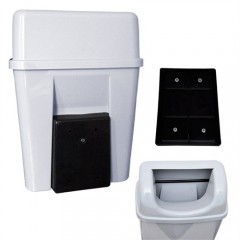 Rulopak Duvara Monte Plastik Çöp Kovası (Beyaz)-2