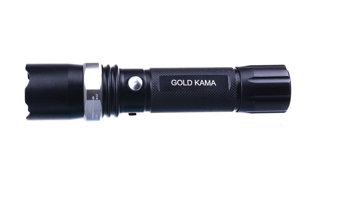  Gold Kama Flaslight Zoom Şarjlı Led El Feneri Swat