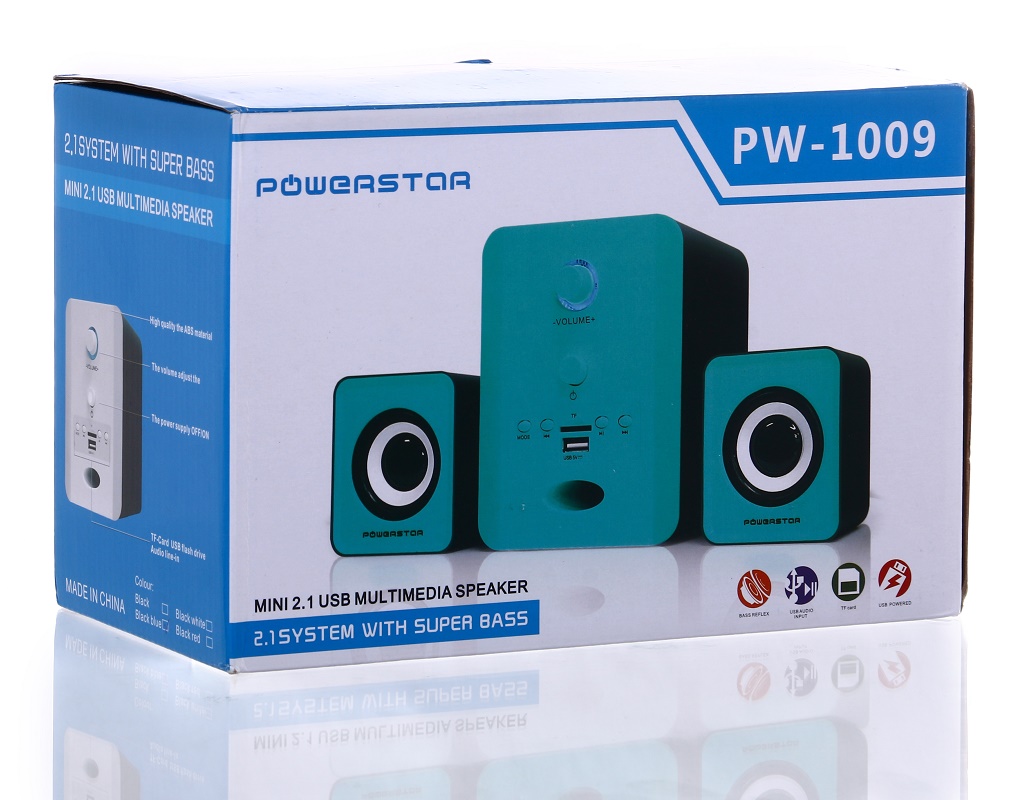 2+1 Speaker Powerstar PW-1009 Usb Muzik Çalar Radyo