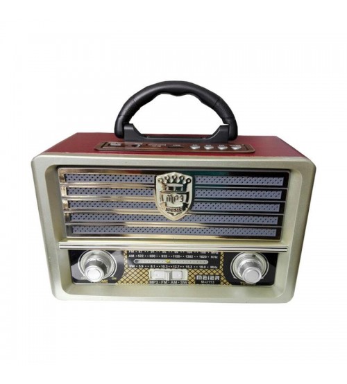 Bluetooth Şarjlı Nostalji Görünümlü Radyo