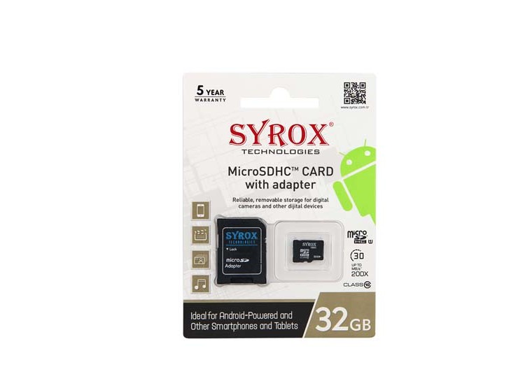Syrox 32 GB Micro SD Class 10 Hafıza Kartı