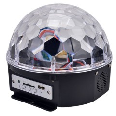 SD Kart ve USB Girişli LED Işıklı Kristal Küre-1