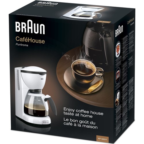 Braun KF520 Cafe House Filtre Kahve Makinası Beyaz, Filtre Kahve